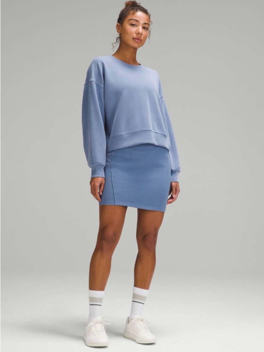 NWT Lululemon Athletica Oasis Blue Scuba HR Mini Skirt Sz XS